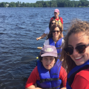 People in a canoe