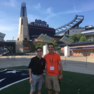 Two friends at Gillette stadium